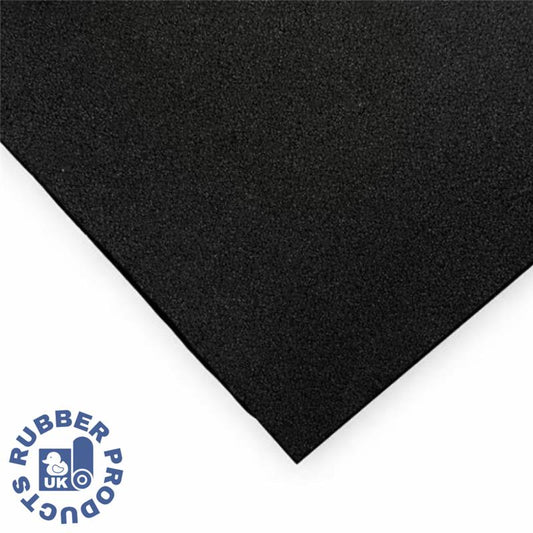 10mm Thick Black Neoprene Sponge Sheeting with SAB on one side.